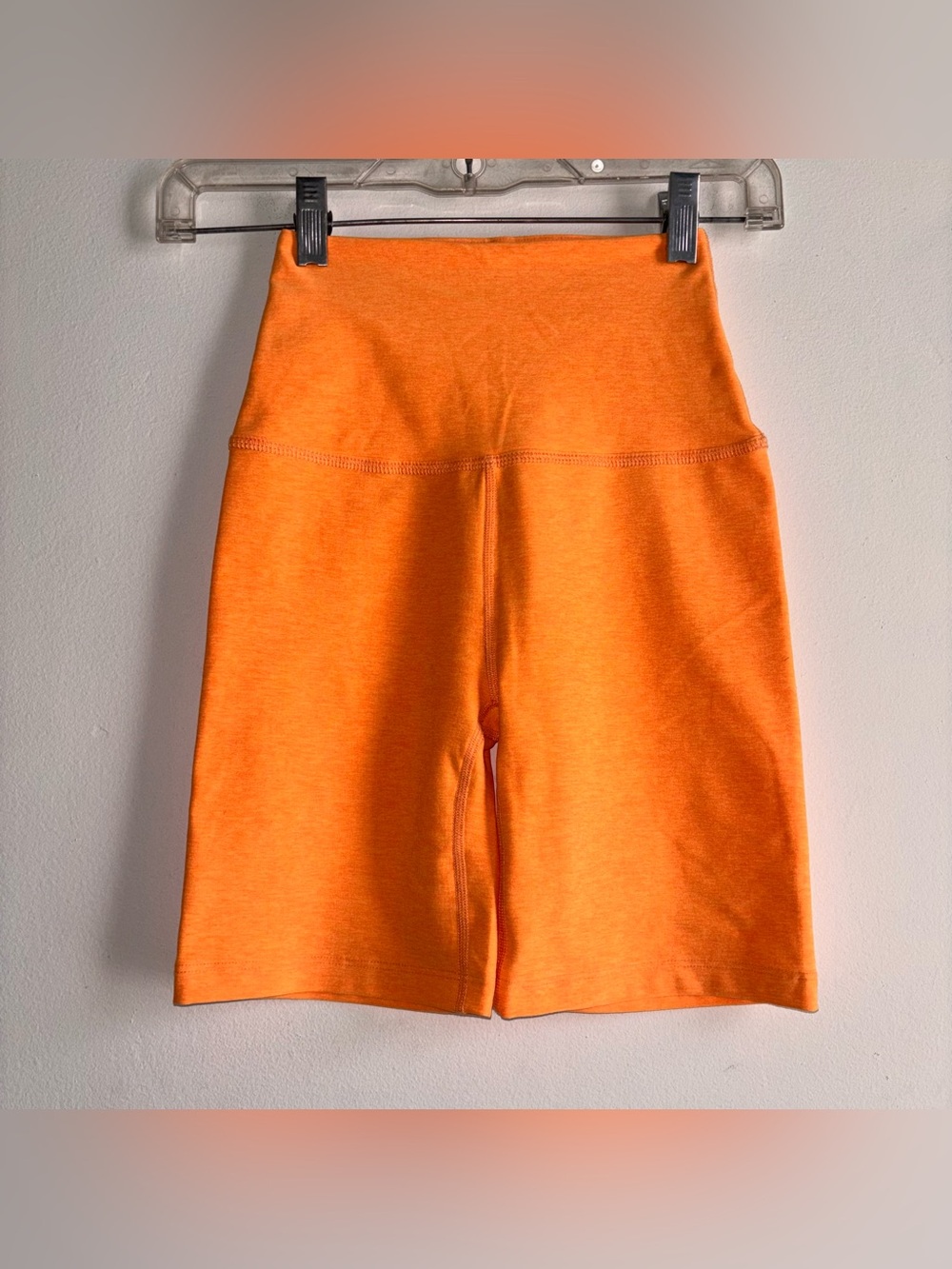 Beyond Yoga Bright Orange High-Rise Bike Shorts